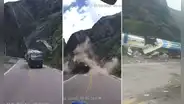 Carretera Central: deslizamiento de rocas gigantes aplasta a vehículos en Huarochirí