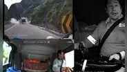 Deslizamiento en Carretera Central: así fue la reacción de chofer a la caída de grandes rocas