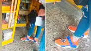 Fan de Dragon Ball causa furor con zapatillas de Gokú y le dicen: “Tiene el poder saiyajin”