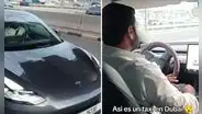 Peruano que viajó a Dubái pidió un taxi y llegó un auto Tesla: ¿cuánto costó la carrera?