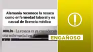 Alemania no ha reconocido la resaca como una “enfermedad laboral”