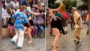 Extranjera baila huaylas en fiesta peruana y sorprende: Aplicó la de ‘total nadie me conoce’