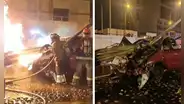 La Victoria: conductor muere luego de que su auto se incendiara en plena Vía Expresa