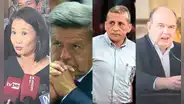 César Acuña, Antauro Humala, Keiko Fujimori y Rafael López Aliaga, líderes de potencial antivoto