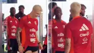 Advíncula 'trolea' a Sonne en pleno entrenamiento y el danés hace pasitos de salsa