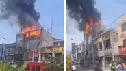 Incendio en Comas: siniestro al costado de pollería Pollitos generó alarma en vecinos