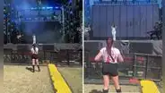 Joven debutó como cantante en concierto y solo fue su amiga: ¡Vale más que mil fans!