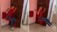 Joven va a hotel y descubre que hay un columpio dentro de la habitación: “Bien raro”