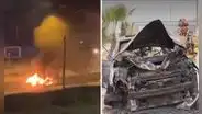 San Miguel: auto se incendia en la Costa Verde tras perseguir a la unidad que lo chocó