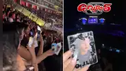 Fans del Grupo 5 muestran su amor por idols al cantar a sus photocards en el concierto