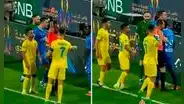 Cristiano Ronaldo fuera de control: fue expulsado y amagó con tirarle un puñete al árbitro