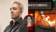 Julián Zucchi quema cuadro que Yiddá Eslava pintó para él y lo publica en redes: "Nuevo comienzo"