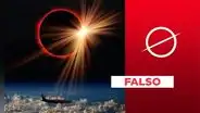 La imagen del avión junto al eclipse solar no es real: es una creación digital