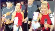Karol G se emociona al recibir llamita peruana como regalo durante concierto en Lima