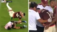 Terrible lesión del 'Tunche': a Rivera se le salió el hombro y salió llorando en el Universitario vs Boys