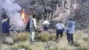 Huancavelica: conductor muere calcinado tras volcar su vehículo en el que viajaba