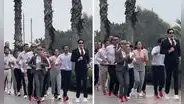 Trabajadores con saco y corbata trotan hacia su oficina en Miraflores: “Parece un capítulo de 'The Office'”