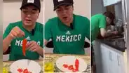 Mexicano prueba por primera vez el ají limo peruano y sorprende: “Estoy llorando”