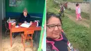 Huacho: profesora que cayó a abismo y estuvo perdida 8 días en la sierra volvió a dictar clases