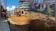 Junín: siembran yucas y plátanos en plena vía pública como protesta por obras inconclusas en Satipo