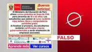 Minedu no ofrece cursos gratuitos con "becas gubernamentales" y "empleos en empresas asociadas"