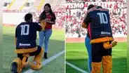 Hincha del FBC Melgar sorprendió a su novia con pedida de mano en estadio: “Amor rojinegro”