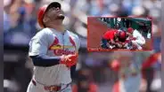 Venezolano Willson Contreras sufre doloroso golpe de bate y queda lesionado en juego de MLB 2024