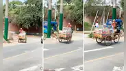 Peruano se disfraza del Chavo del 8 para vender churros en SJL y le dicen: “¿Y las aguas frescas?”