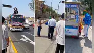 DÍA DE LA MADRE 2024: cobrador de bus ATE-CALLAO sorprende con regalo a mamás en la calle