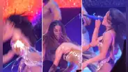 Danna Paola sufrió estrepitosa caída durante su concierto en Lima: ¿qué pasó con la cantante mexicana?