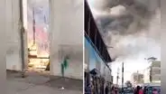 Cercado de Lima: reportan incendio en almacén de tubos de construcción, cerca de la Plaza Unión