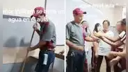 Alumnos sorprendieron a trabajador de limpieza con emotiva sorpresa: “Educación con humanidad y empatía”