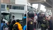 SJL: transportistas informales agreden a 5 fiscalizadores de la ATU y rompen parabrisas de grúa