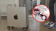 ¿Ruedas a US$700? Apple vende costoso accesorio para mover sus Mac Pro, pero se olvida incluir frenos
