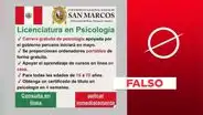 UNMSM no ofrece programas de grado en Psicología con título en 4 semanas