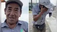 Joven apoya adulto mayor y se conmueve al conocer su historia: “Ya son 12 días que perdí a mi esposa”