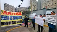 Exigen 'bono de chatarreo': transportistas de Lima y Callao realizan plantón en los exteriores del MTC