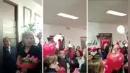 Con globos y pétalos de rosas: así fue la bienvenida a Zoraida Ávalos en el Ministerio Público