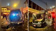 VMT: ambulancia se incendia tras explosión de balón de oxígeno y daña 5 viviendas