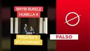 Nayib Bukele no dijo a Daniel Noboa que "Ecuador es El Salvador del pasado": es un montaje