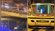 Barranco: camión se estrella contra puente 'Bajada de Baños' y municipio restringe carril de sur a norte