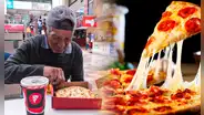 Trujillano de 78 años prueba pizza por primera vez en su vida y sorprende: "Que curiosa reacción"
