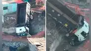 Villa María del Triunfo: removieron camión de carga que estuvo punto de caer sobre viviendas