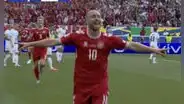 Christian Eriksen volvió con todo: tras superar un paro cardíaco, convirtió el 1-0 de Dinamarca en la Eurocopa