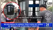 MML inaugura módulo turístico en Plaza San Martín, pero horas antes vidrio cayó e hirió a trabajadora