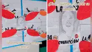 Profesora pide a alumnos exponer sobre la corrupción en el Perú y escolares dibujan a Keiko Fujimori