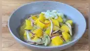 ¿Ceviche de mango? Así se prepara el platillo peruano que lleva esta fruta dulce