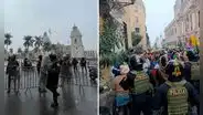 Protestan contra López Aliaga por reubicación de comerciantes: MML cierra plaza de Armas y alrededores