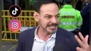 Mark Vito promociona sus cuentas de TikTok e Instagram al salir de audiencia por caso Cócteles: "Los invito a seguirme"