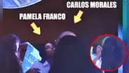 Pamela Franco da a Carlos Morales APASIONADOS abrazos y beso en la mejilla, en su cumpleaños